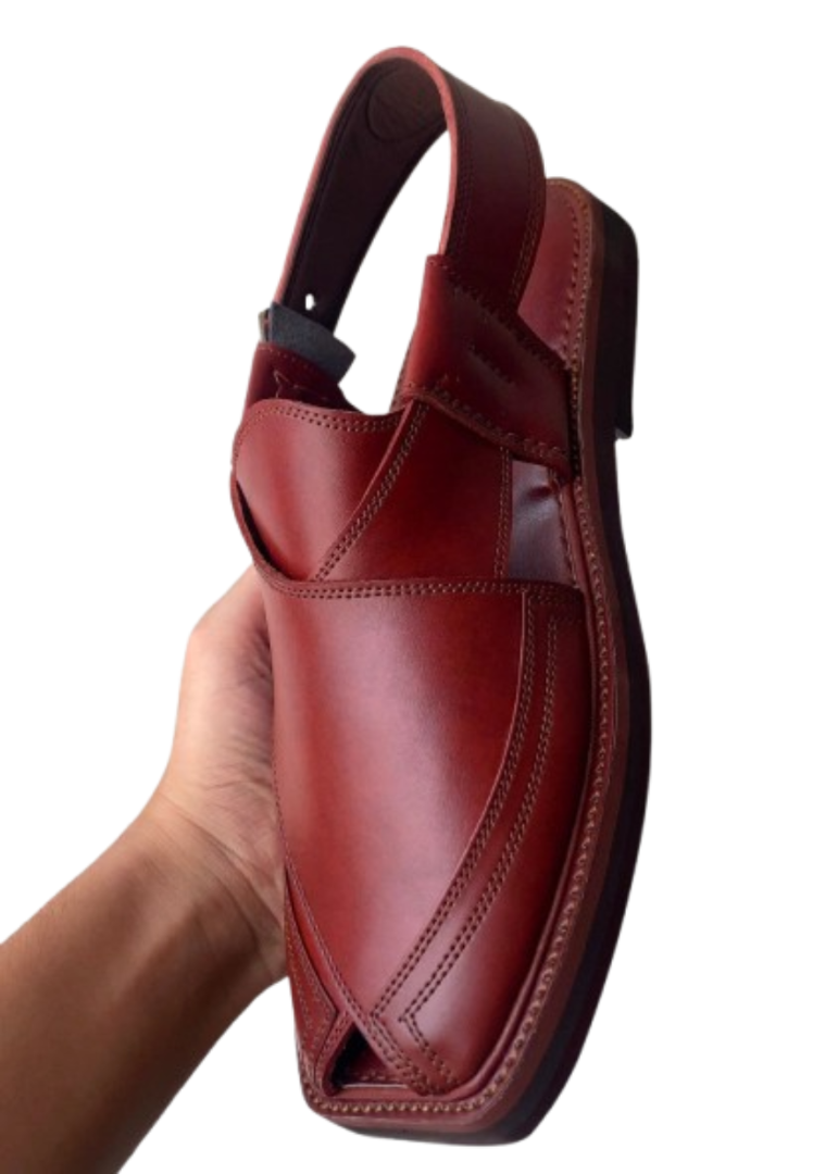 Handmade Brown Peshawari Chappal for Men