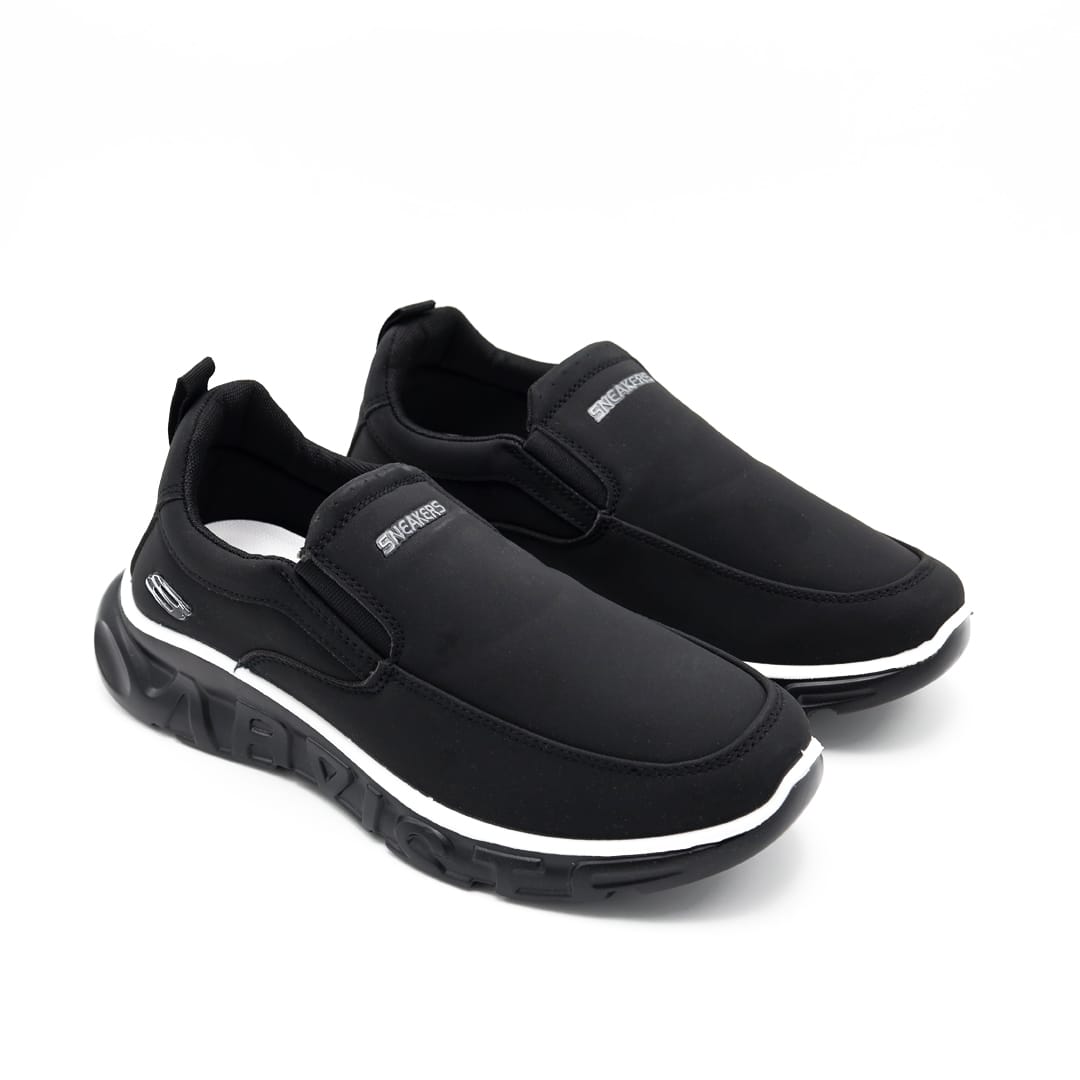 Men's Trendy Slip-On Casual Sneakers – Black
