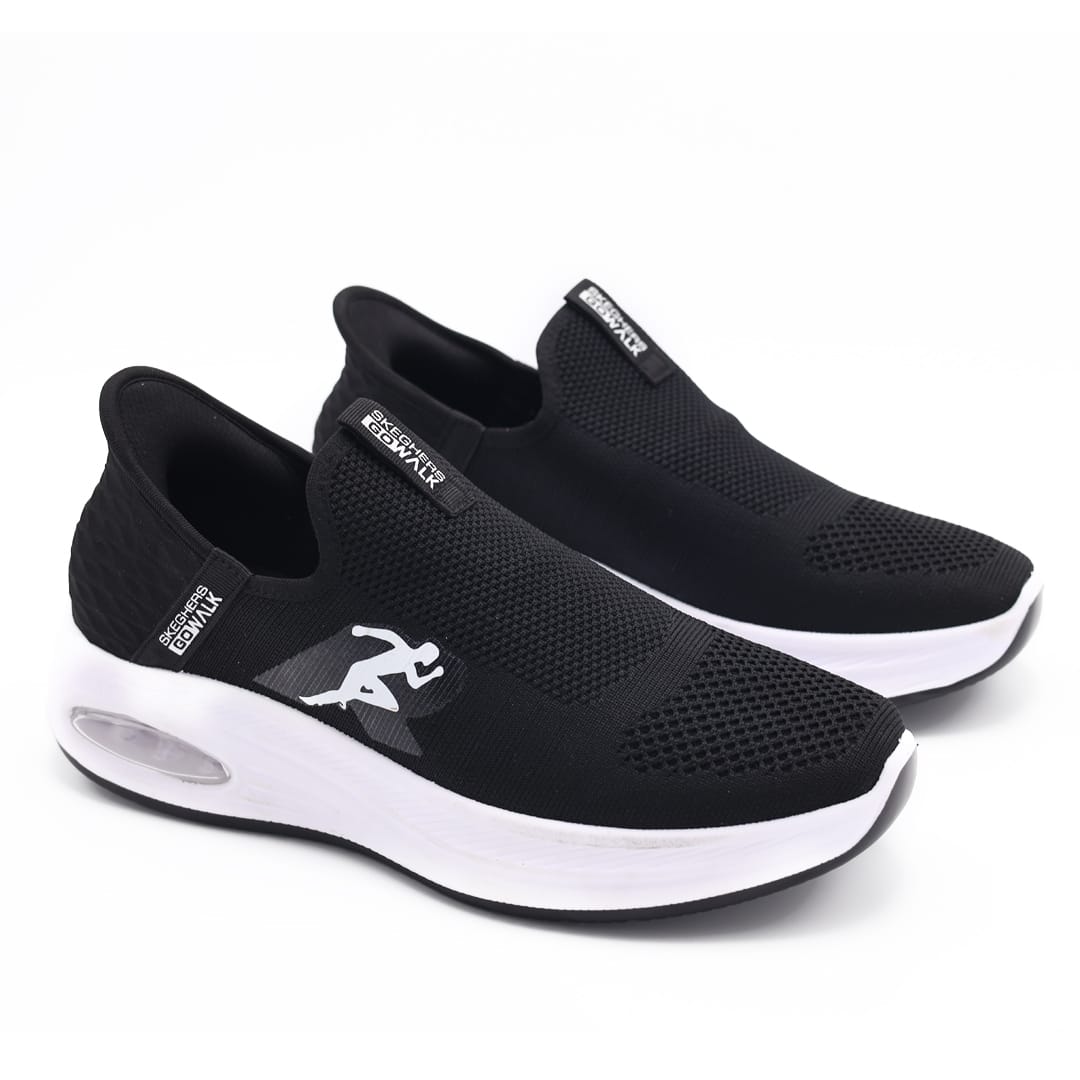 Men's Athletic Slip-On Running Sneakers – Black